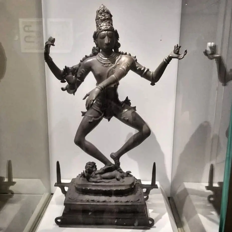 A Chola Nataraja: Shiva's cosmic dance in the ring of fire, cast by the lost wax method.
