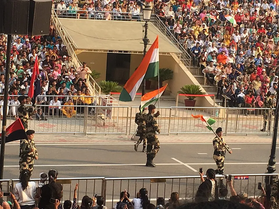 Beating Retreat ceremony at the Attari–Wagah border
