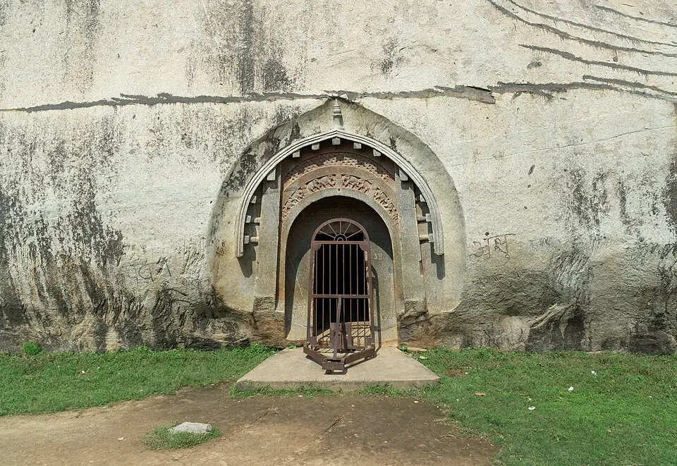 Doorway of the Lomas Rishi cave in the Barabar hills, Bihar