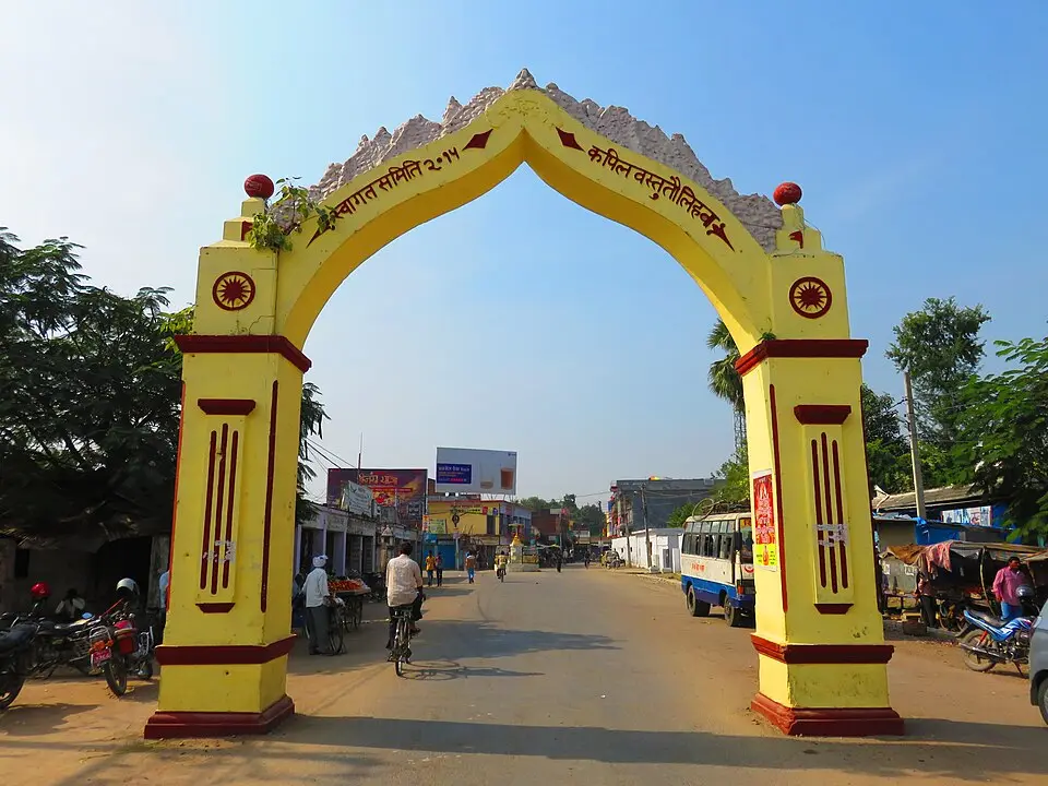 Kapilavastu, a gate at Tilaurakot: Kapilavastu is associated with the Buddha's early life in Shakya territory.
