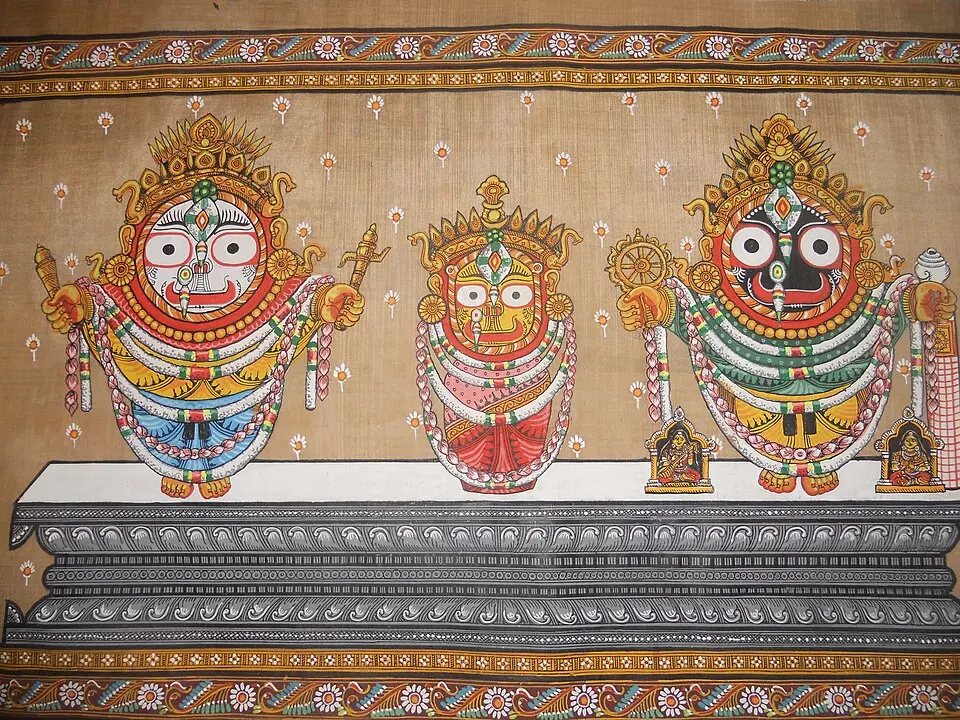 A Pattachitra painting from Raghurajpur, Odisha