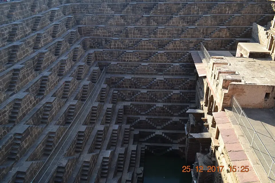 The Chand Baori stepwell at Abhaneri in Rajasthan
