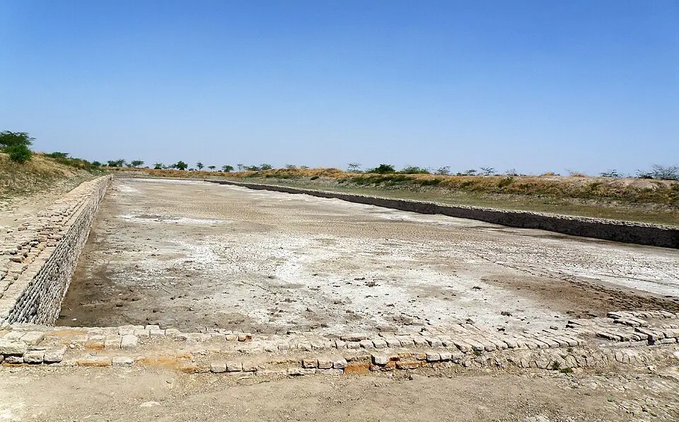 The brick lined basin at Lothal identified as a dockyard