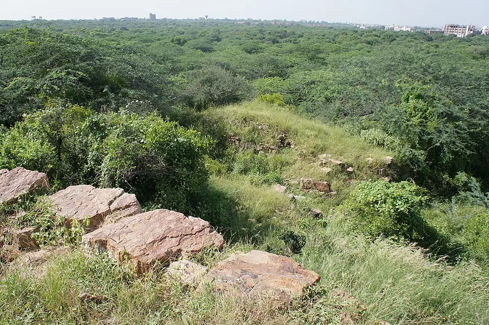 The walls of Lal Kot, Delhi: The Tomaras are credited with founding Dhillika, early Delhi, and building Lal Kot.
