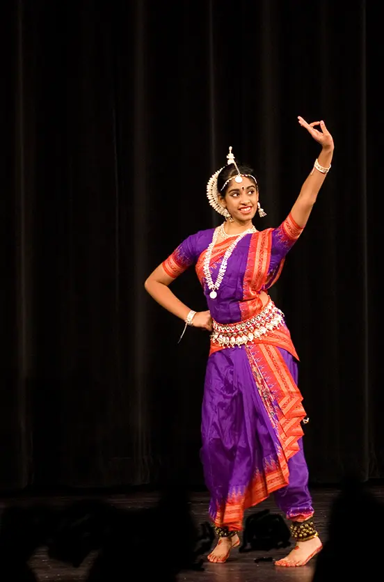 Odissi dancer in a sculptural pose
