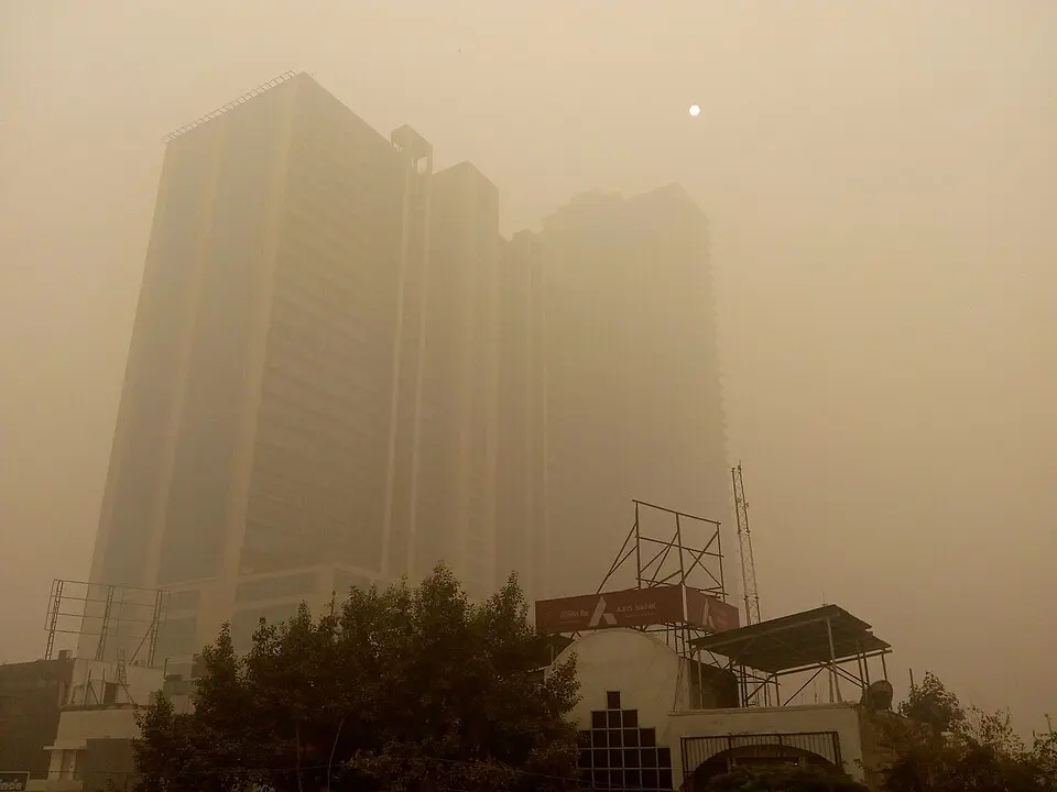Thick winter smog over Delhi
