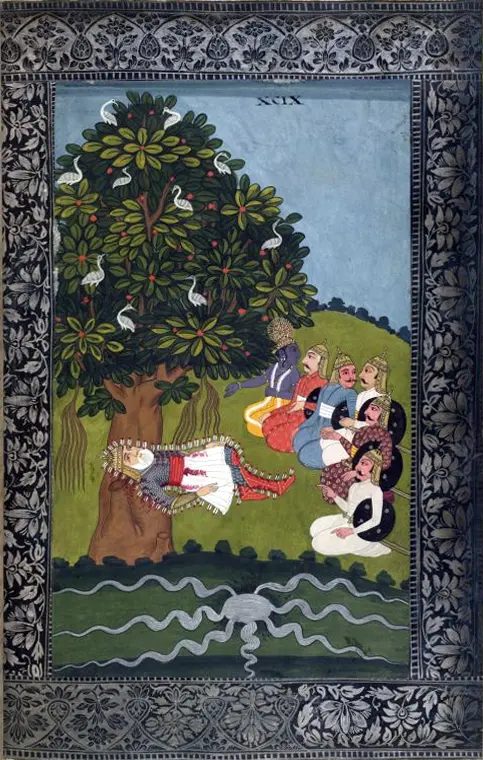 A folio from the Razmnama, the Persian Mahabharata