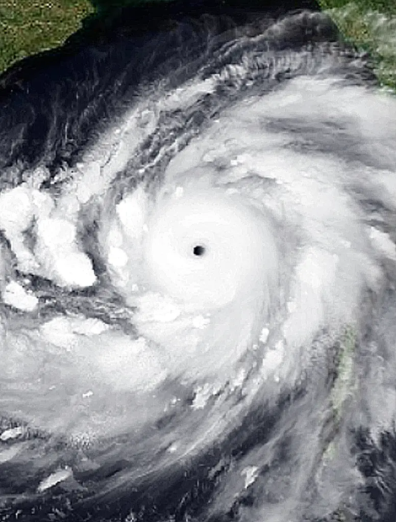 Satellite image of Cyclone Phailin over the Bay of Bengal in October 2013