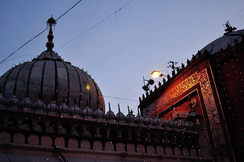 The dargah of Nizamuddin Auliya: The Chishti saint's dargah at Delhi, one of the most visited pilgrimage sites in India.
