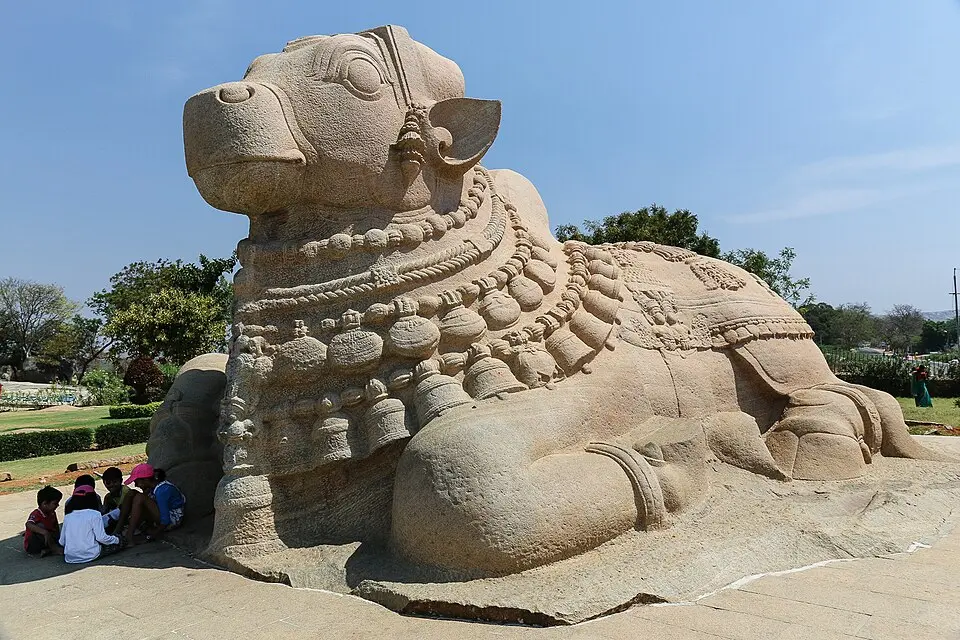 Large monolithic Nandi bull at Lepakshi in Andhra Pradesh