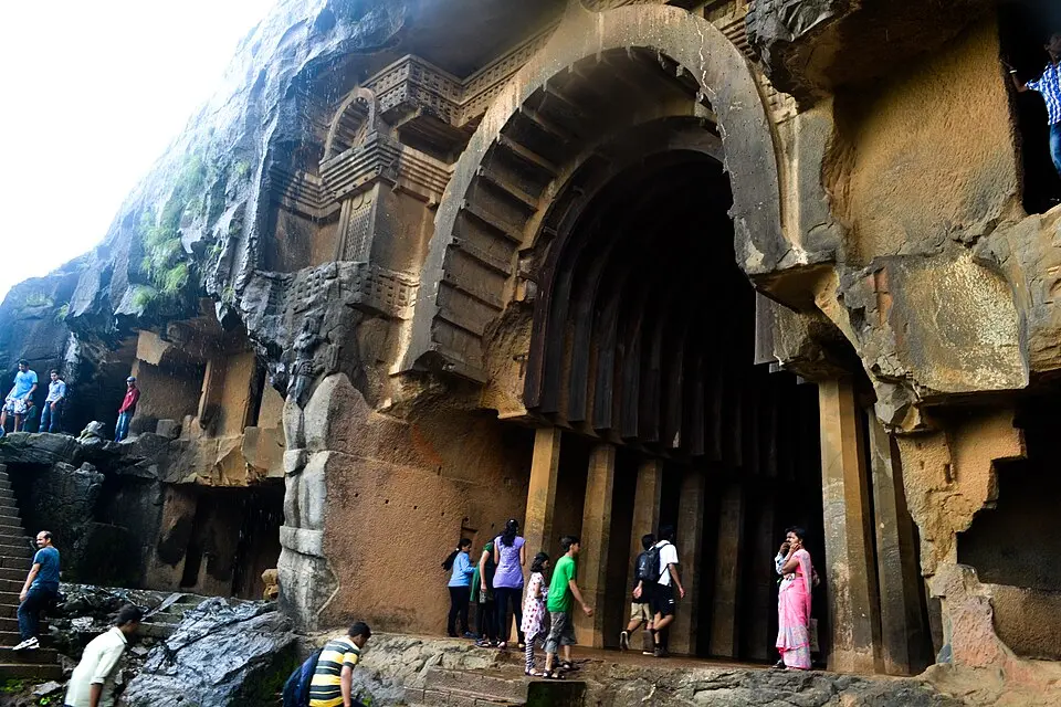 The Bhaja caves: The monks provided safe rest stops and reliable wells, and the merchants funded the caves with donations.