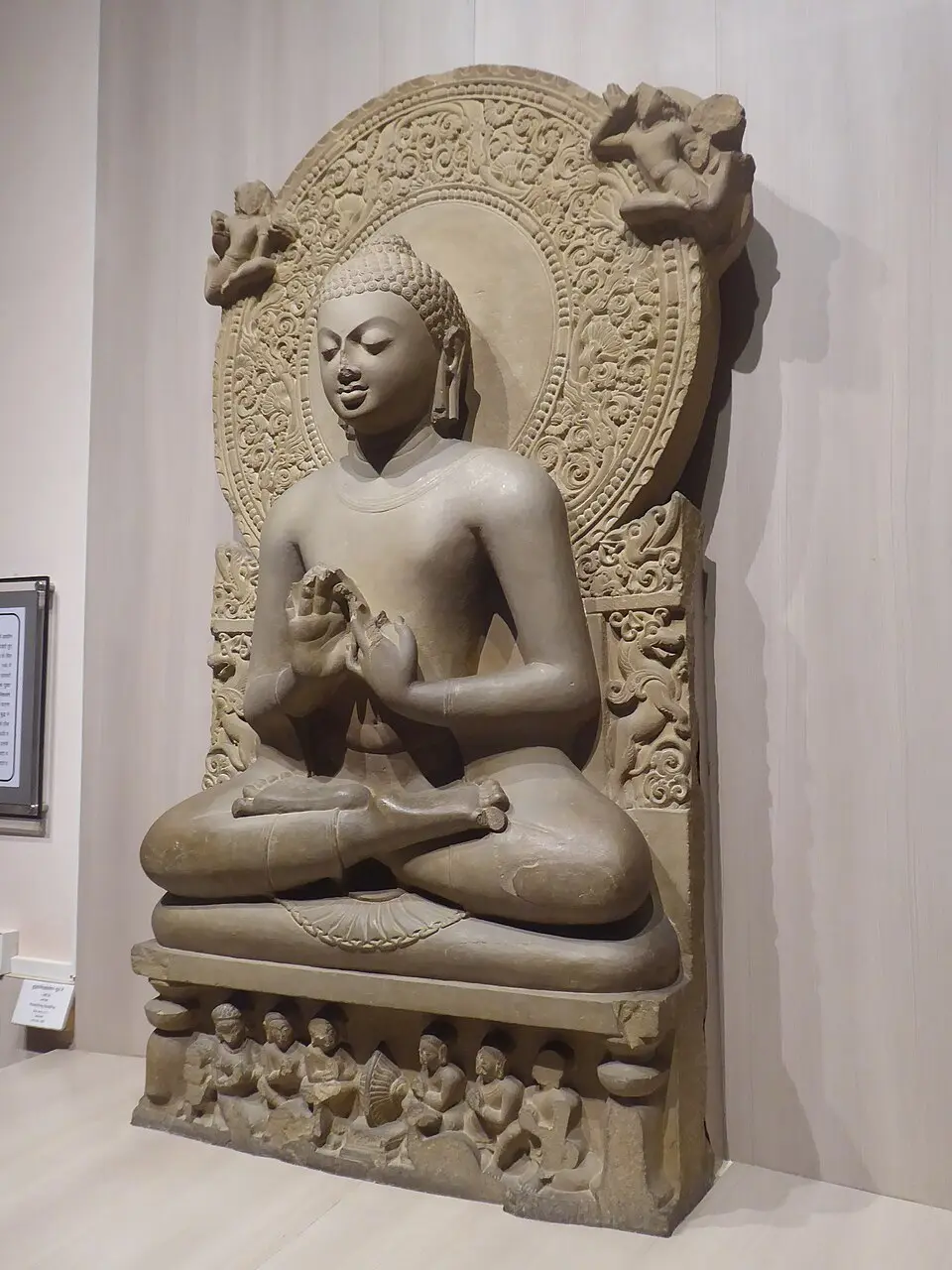 Seated Buddha preaching the first sermon, Sarnath Museum