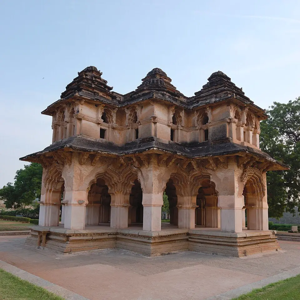 Lotus Mahal in the zenana enclosure, Hampi