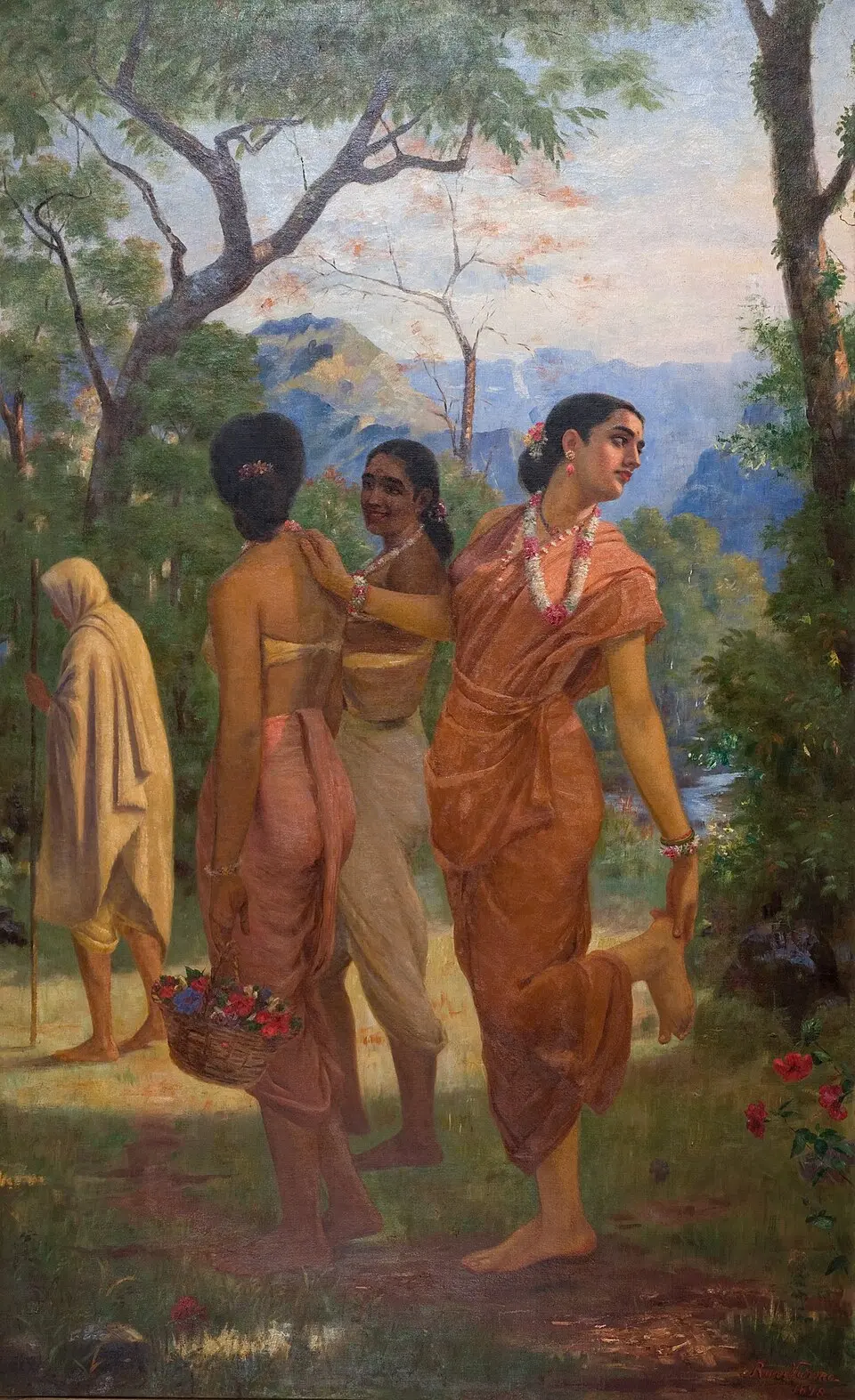 Painting by Raja Ravi Varma of Shakuntala