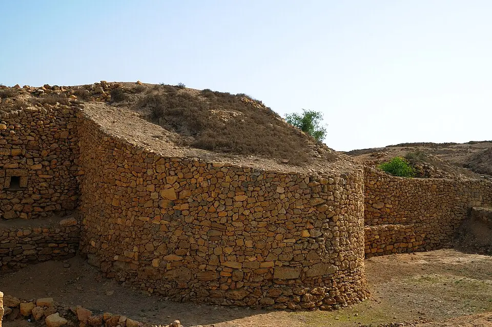 Banbhore, the site of Debal: The excavated walls at Banbhore near Karachi, the port Muhammad bin Qasim took first, in 711.