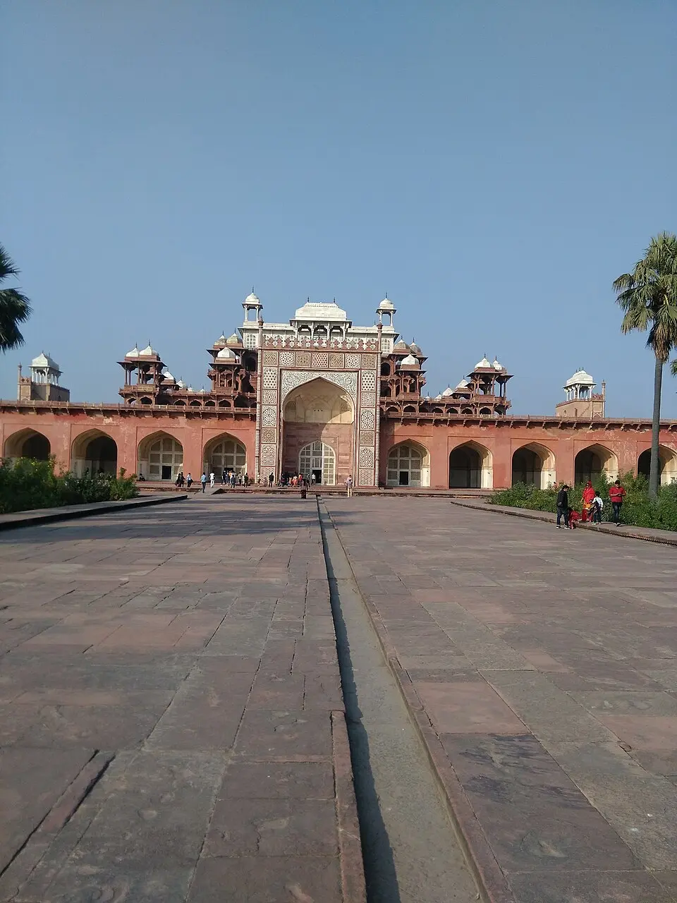 Akbar's tomb, Sikandra: The tomb of tiered pavilions with no dome, the most experimental of Mughal tombs.