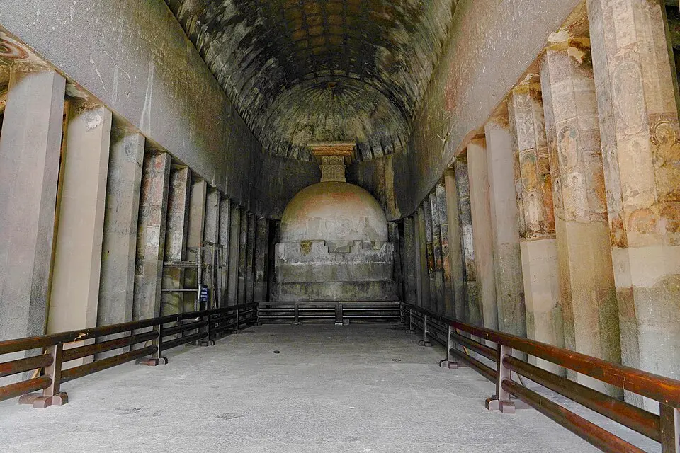 Cave 10 at Ajanta: The early phases of the Ajanta caves belong to this period.