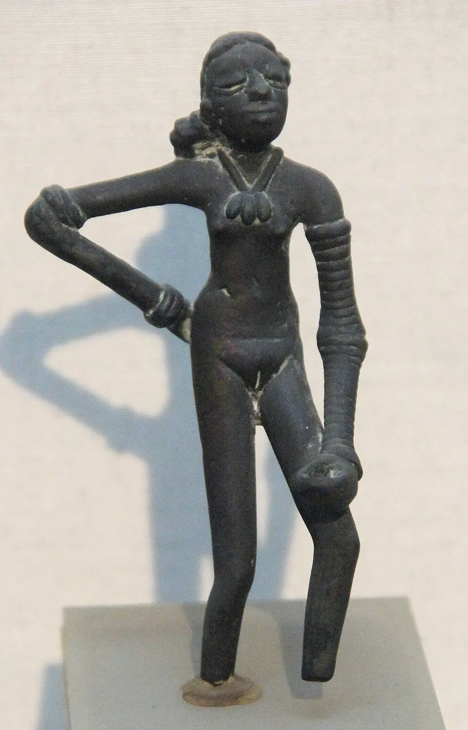 The Dancing Girl: The Dancing Girl from Mohenjodaro, a bronze figurine made by the lost wax process.