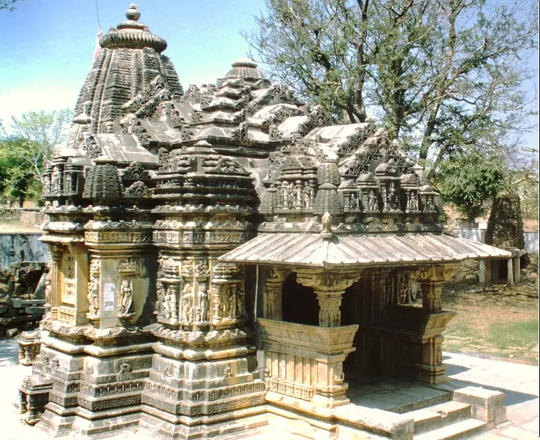 The Ambika Mata temple, Jagat: c. 961; an important example of tenth century Rajasthan temple sculpture, dedicated to the Mother Goddess.