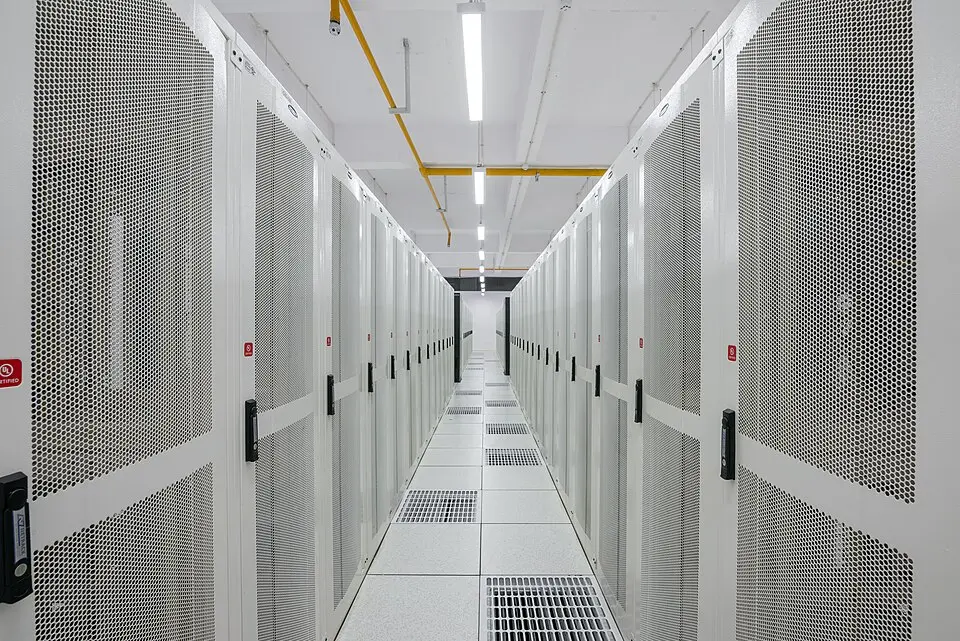 Server racks in a data centre