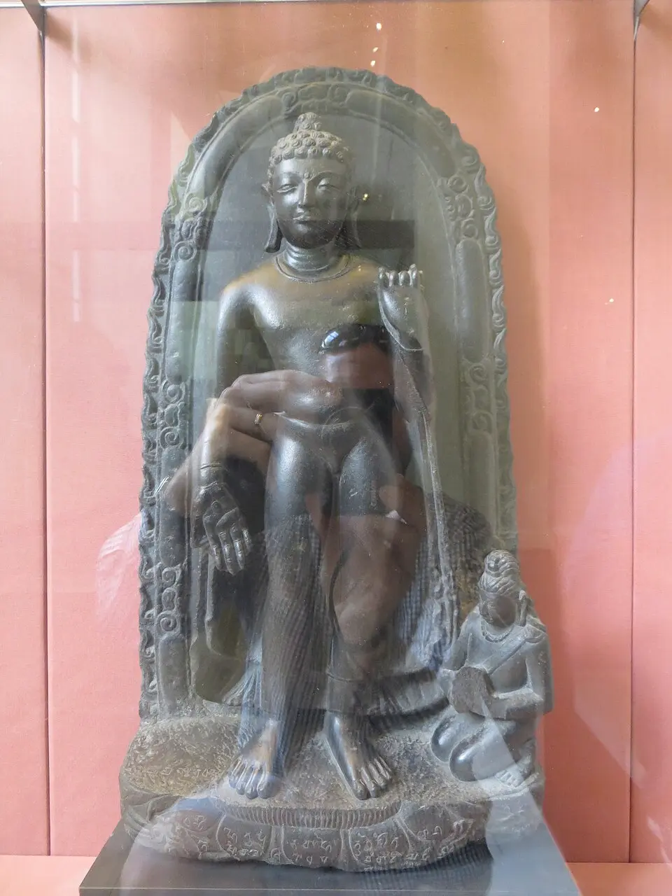 The Sultanganj Buddha: Cast in copper by the lost wax process, the largest surviving ancient Indian metal image, now in Birmingham Museum.