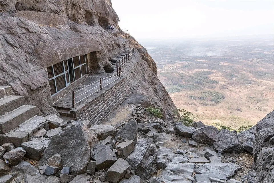 The Nanaghat caves: A Western Ghats pass whose inscription is a prashasti of queen Naganika, wife of Satakarni I.